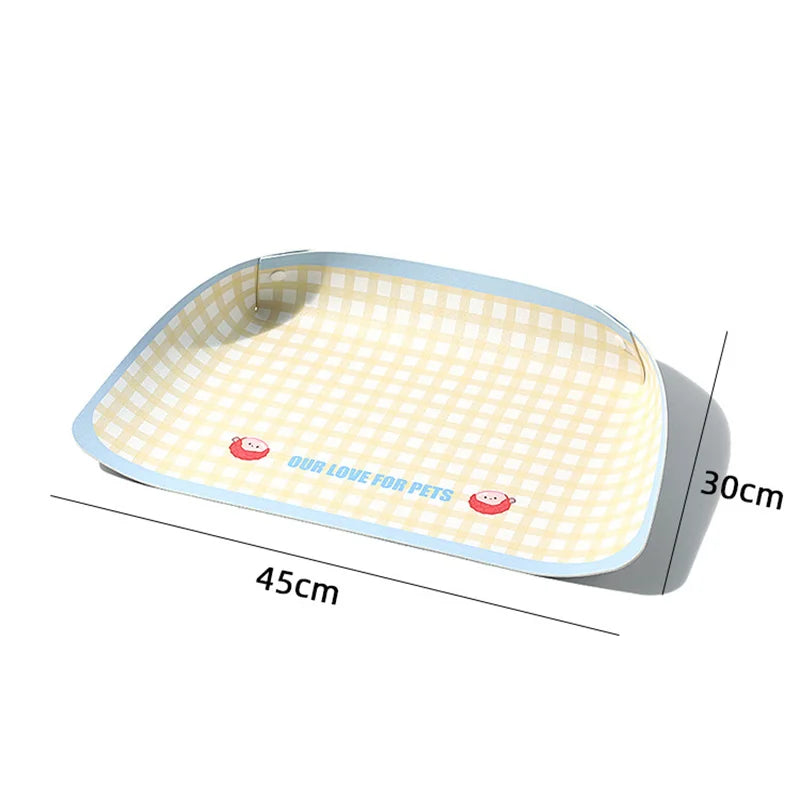 PU 45x30cm Pet Feeding Mat Half-surrounding Pet Placemat for Cats Dogs Non-Slip Dog Feeding Mat Cat Placemat Dog Accessories