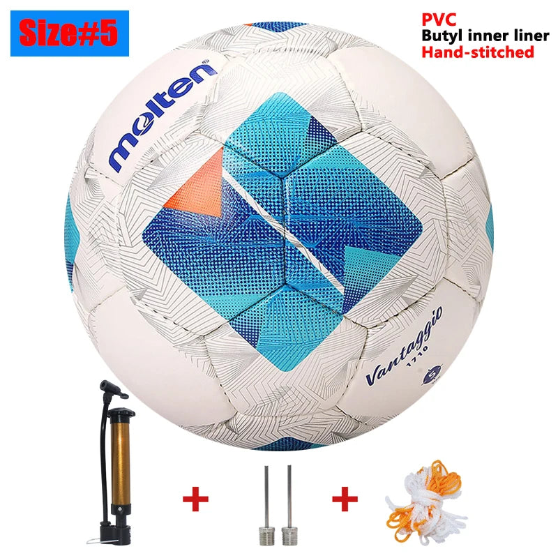 2026 Molten Soccer Ball Size 5 High Quality PVC/TPU with Pump for Outdoor Football Training and Match Game - Quality Shopping Centre