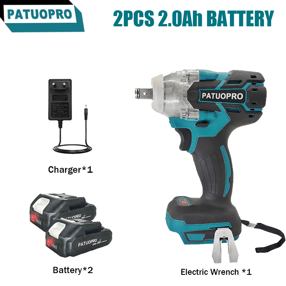 500 Nm borstelloze slagsleutel, 1/2 inch draadloze multifunctionele oplaadbare elektrische moersleutel, elektrisch gereedschap voor Makita 18V-accu