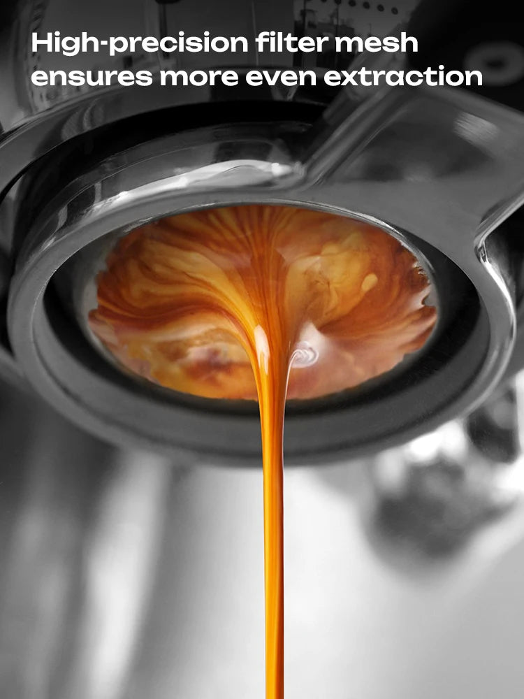 HiBREW V61 58MM Espresso Bottomless Portafilter 2in1 Double Spout with Filter Basket For H21 Espresso Machine