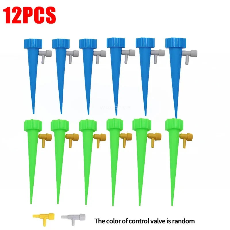 1-48pcs Drip Irrigation Self-watering Pot Automatic Drip Irrigation Kit Plant Watering Device Adjustable Control Water Dripper