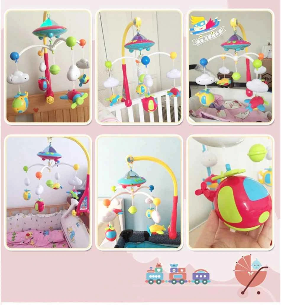 Musical Baby Crib Mobile with 108 Melodies and Light Projection for Infants – Remote Control Crib Toys for Newborns