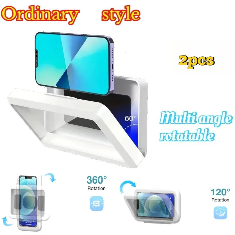 Self-adhesive Anti-fog Waterproof Shower Phone Holder Universal Touch Screen Draining Mobile Phone Protective Case for Bathroom