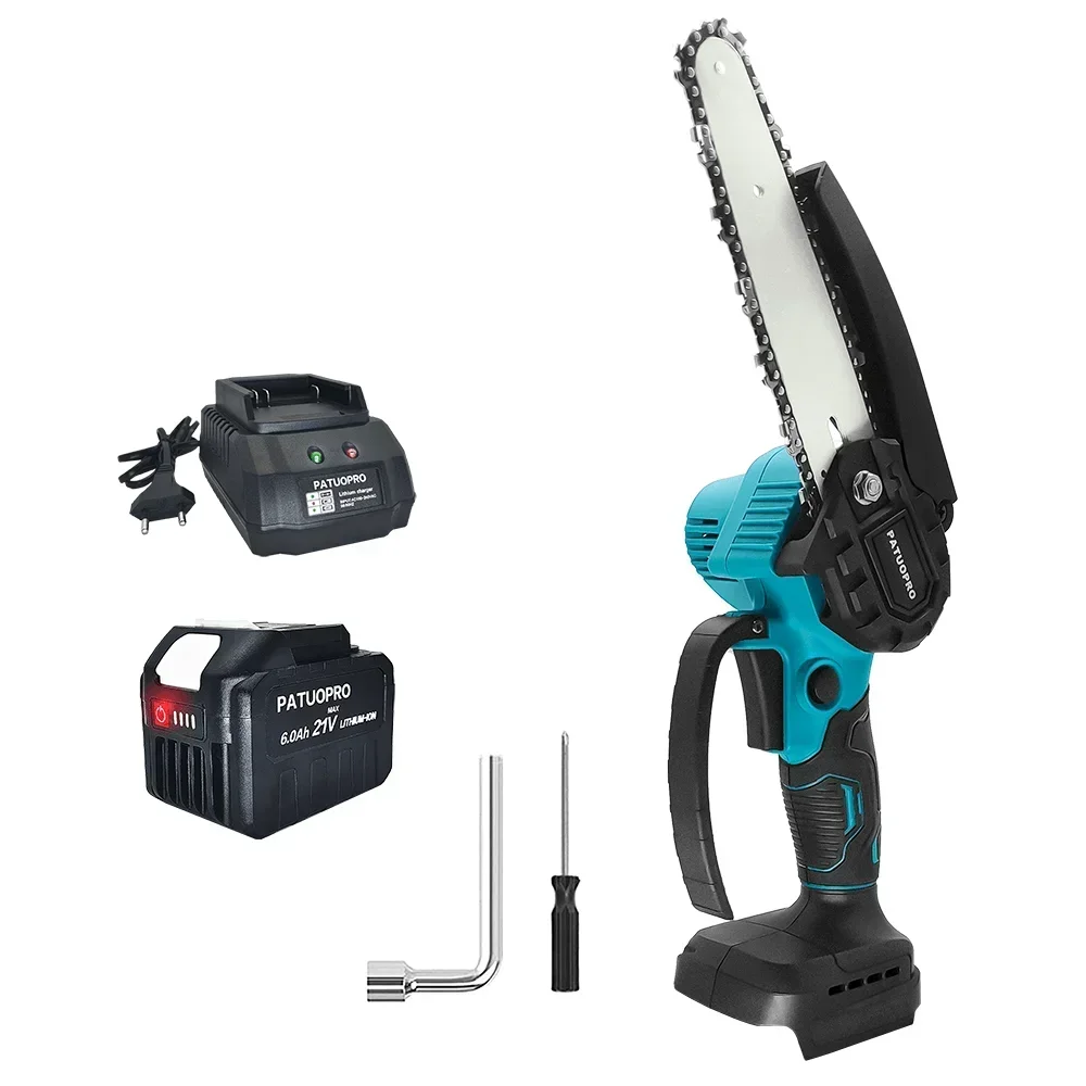1200RPM Cordless Portable 6Inch Mini Electric Saw Brushless Mini Handheld Pruning Garden Logging Chainsaw For Makita 18V Battery