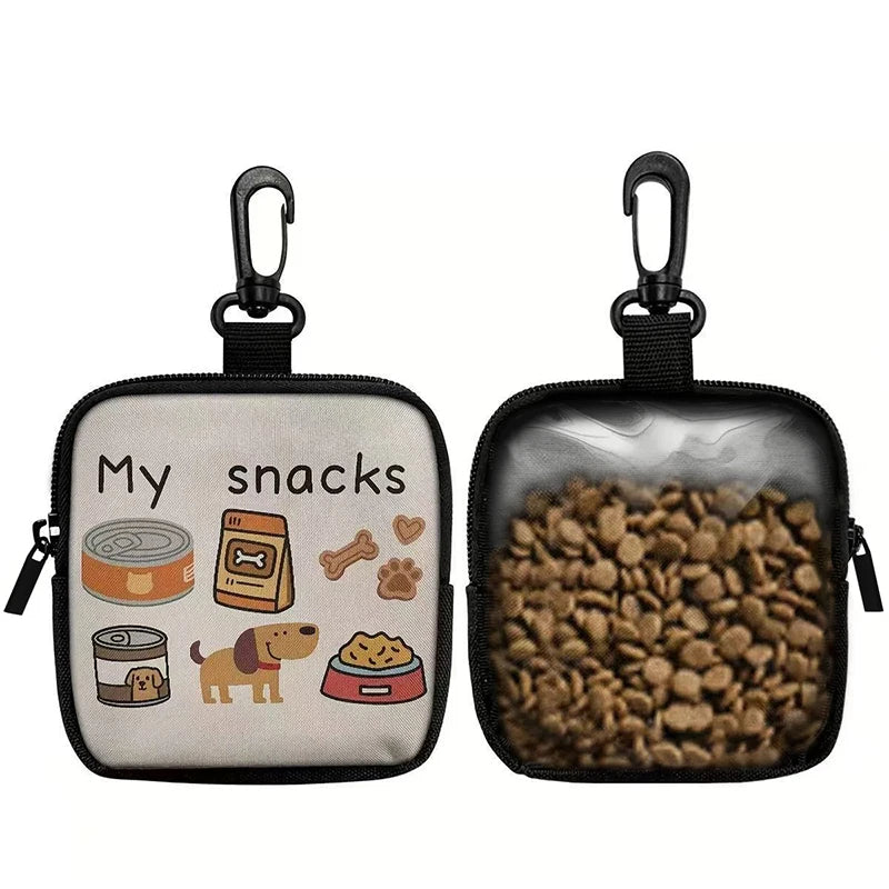 Portable Pet Dog Training Waist Bag Semi-transparent Puppy Reward Bags Outdoor Feed Storage Pouch Snack Waist Bag