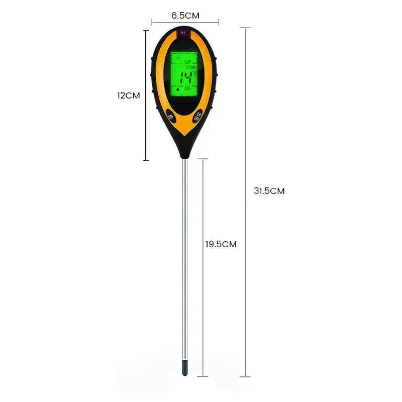 [EU Stock] Soil PH Tester 4 in 1 PH Light Moisture Acidity Tester Soil Tester Moisture Meter Plant Soil Tester Kit for Flowers