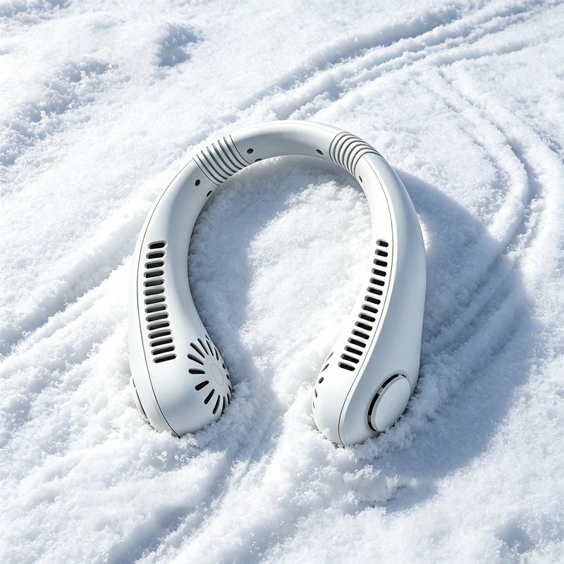 Lenovo zomer se nekventilator, handsfree, USB-oplaadbaar, bladloos, stil, krachtige wind, draagbare kleine ventilator voor buiten