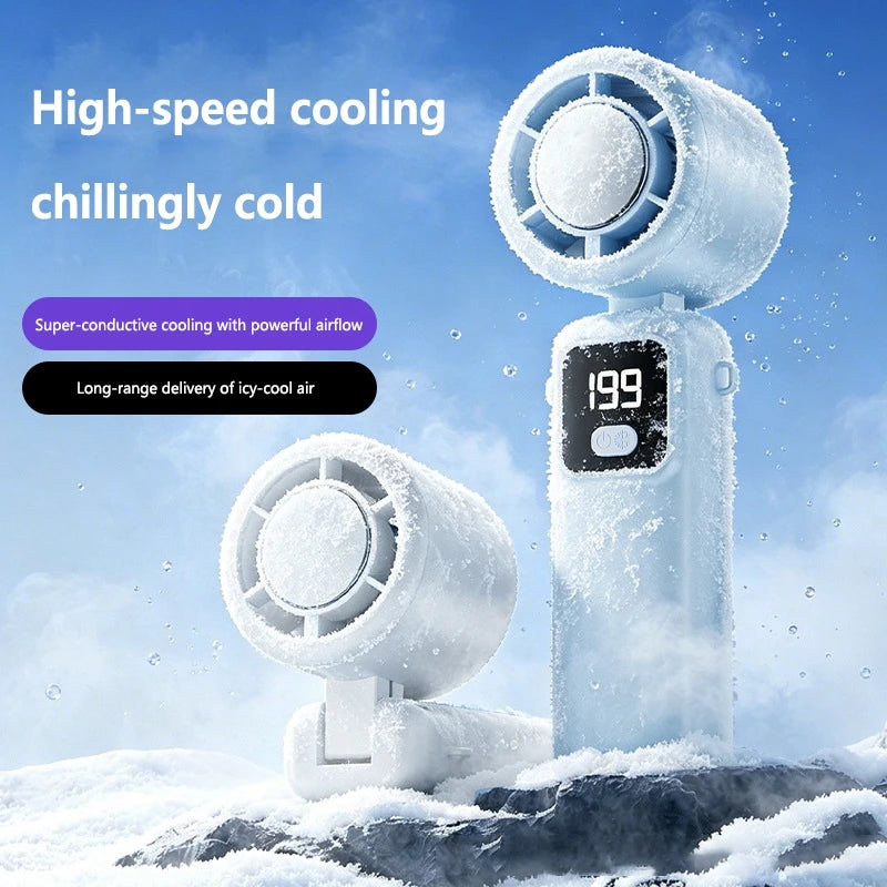Lenovo 2026 Draagbare Handventilator Halfgeleider Ijskoeling Mini Oplaadbare USB-ventilator Sterke Wind Desktop Buiten Reiskoeler