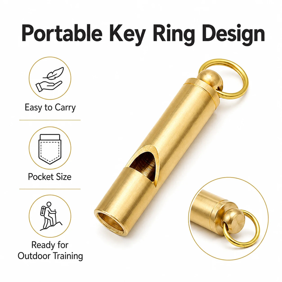 opper Dog Training Whistle with Key Ring, Pet Recall Command Tool for Outdoor Puppy Obedience and Daily Dog Trainer Supplies