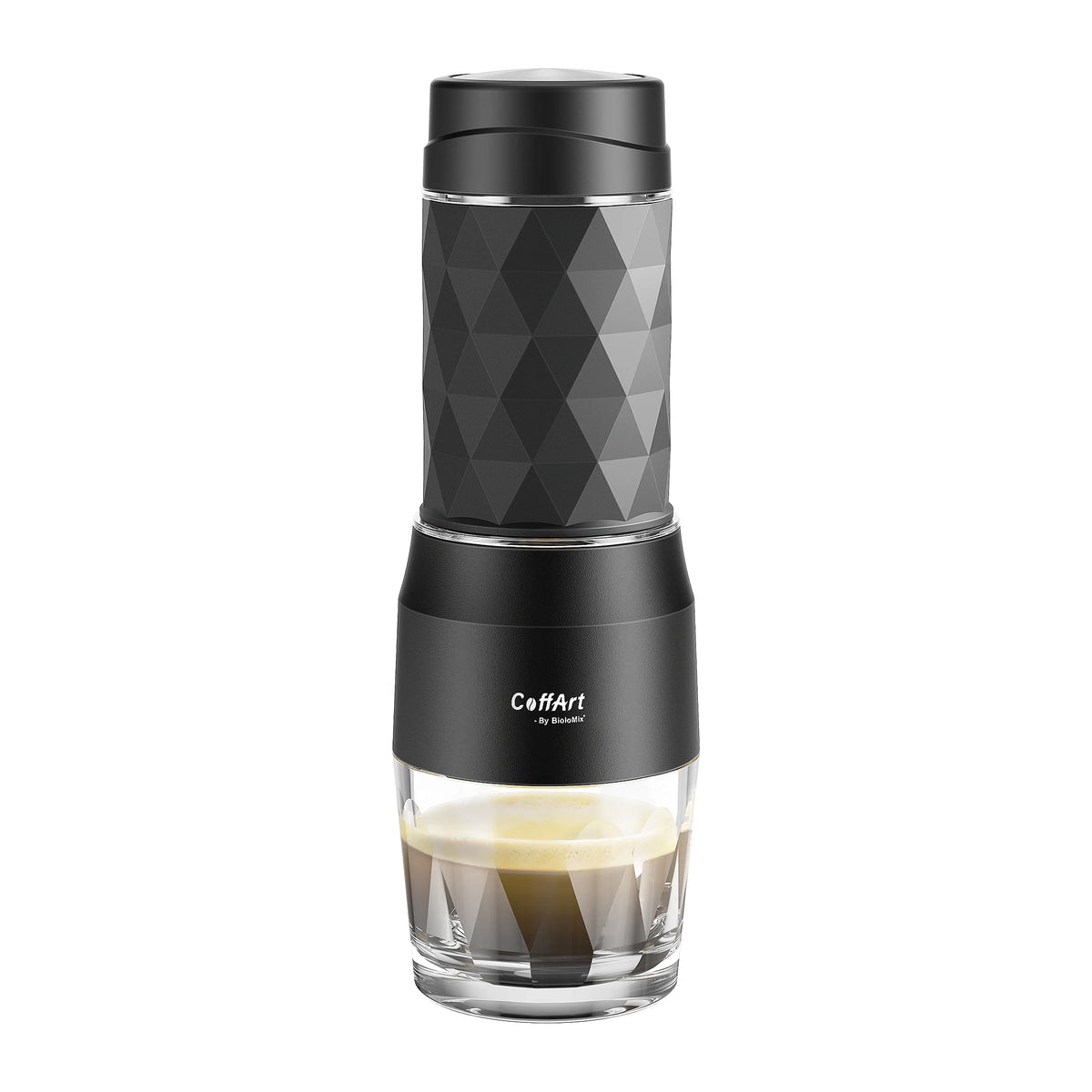 BioloMix Compact Portable Coffee Maker Hand Press Espresso Machine for Travel Picnic Camping with Ground or Capsule Coffee
