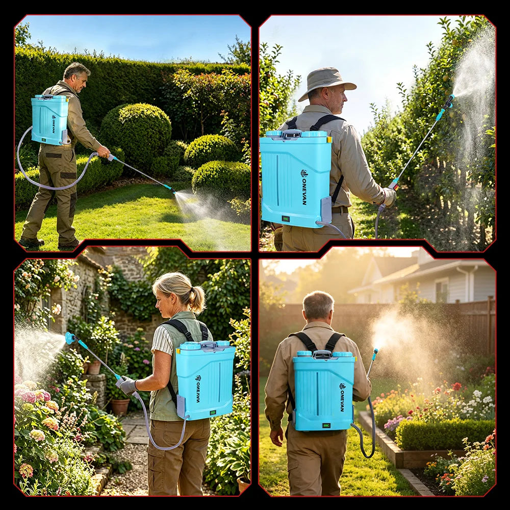 ONEVAN Electric Sprayer 20L High Capacity Yard Lawn Spraying 100PSI Irrigation Backpack Sprayer Tools For Makita 18V Battery Pin