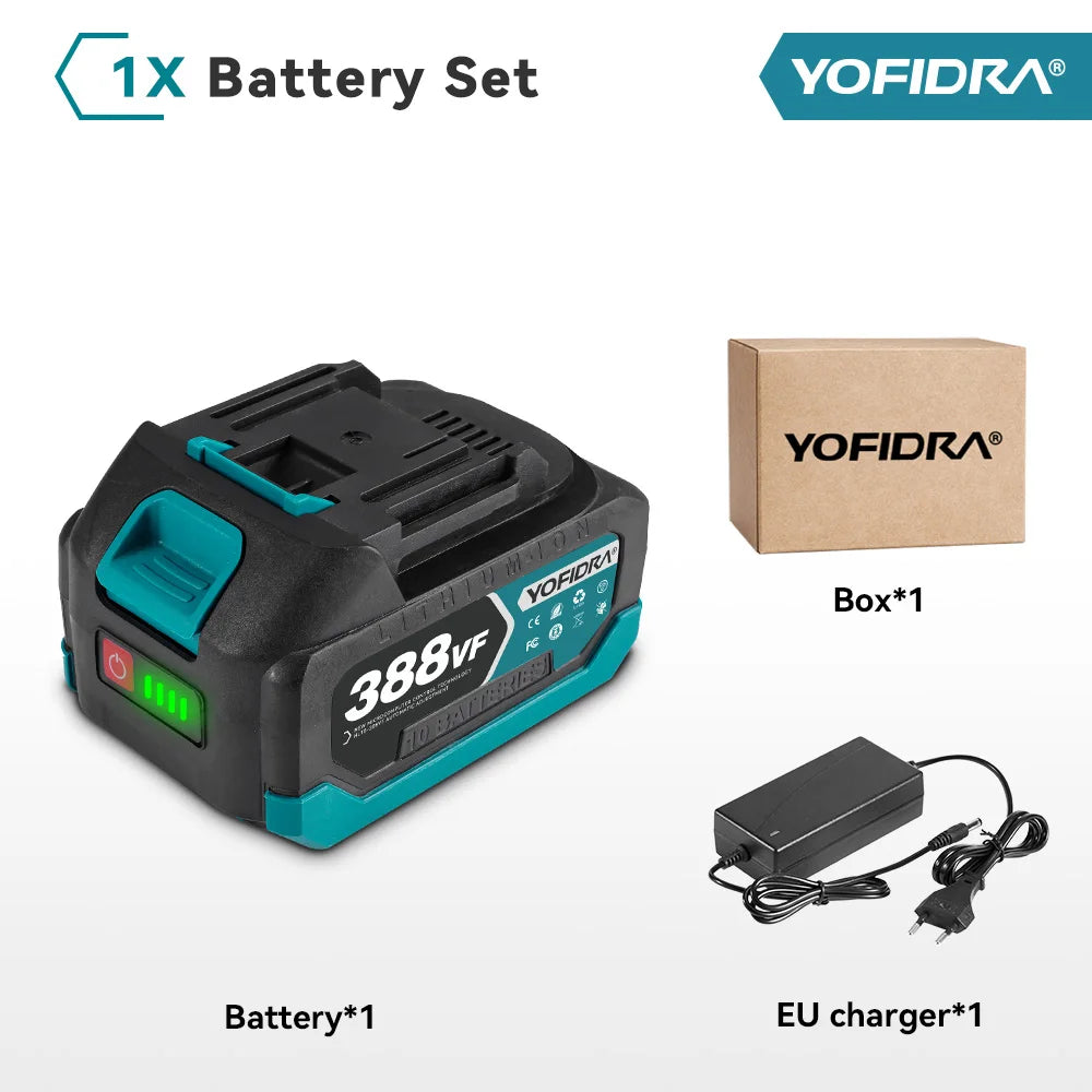 18V 21V oplaadbare lithiumbatterij met digitaal display 388VF 15000mAh.928VF 22500mAh.Accu voor kettingzaag, moersleutel en elektrisch gereedschap