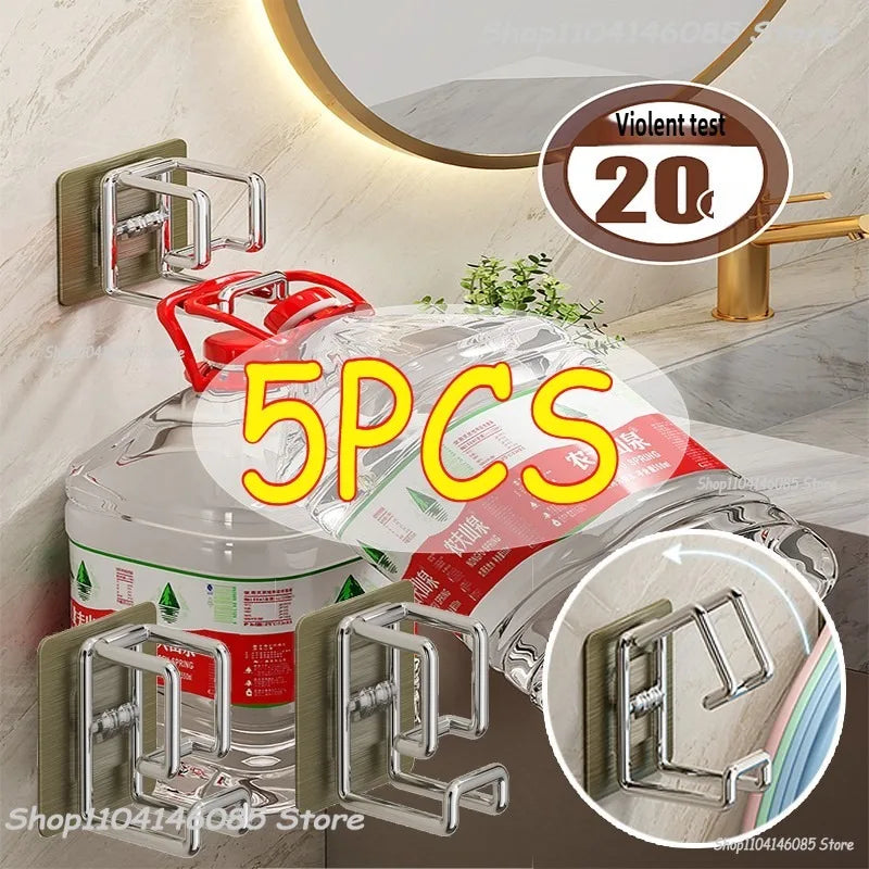 Stainless Steel Washbasin Hook Multifunction Punch-free Kitchen Bathroom Rack Basin Storage Rack Towel Hanging Holder