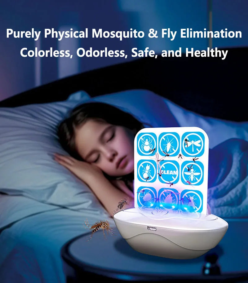 Piège à moustiques intérieur 2026, lampe tueuse de moustiques par aspiration LED, rechargeable par USB, anti-moucherons, répulsif domestique, nouveauté