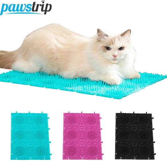 Kattenkrabmat Vierkante krabmat voor huisdieren, zelfbedieningsmassageborstel voor katten, haarverwijderingsborstel voor kittens, kattenaccessoires