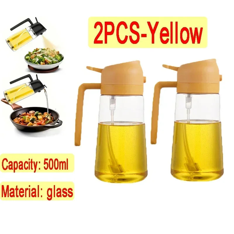 Glass Oil Spray Bottle Kitchen Oil Spray for Cooking Anti-leakage Olive Oil Storage Bottle for BBQ Salad Steak Kitchen Supplies