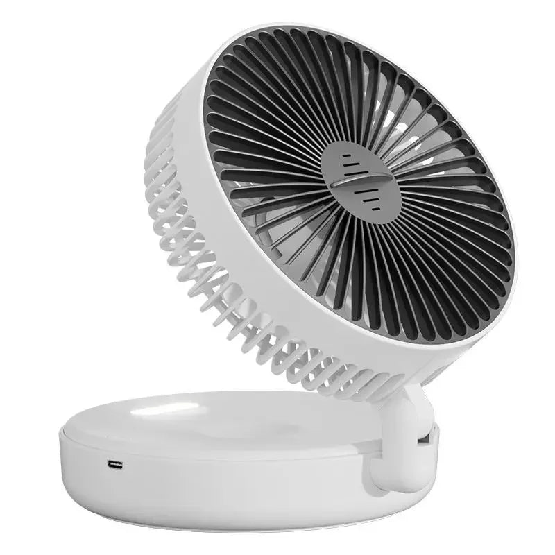 Lenovo 3 In 1 Electric Fan Rechargeable Small Folding Cycle Desktop Wall-mounted Small Fan Dormitory Toilet Cold Wind Summer Fan