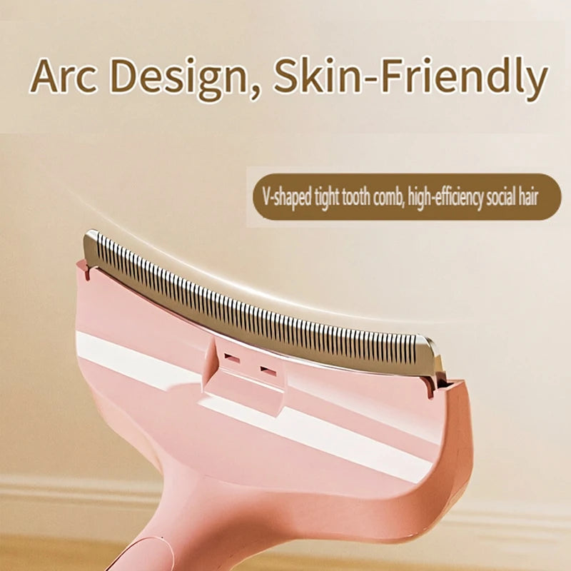 ABS Pet Dog Knotting Comb Curved Cat Hair Remover Long Handle Pet Brush for Cats Dogs Kitten Grooming Supplies Pet Supplies