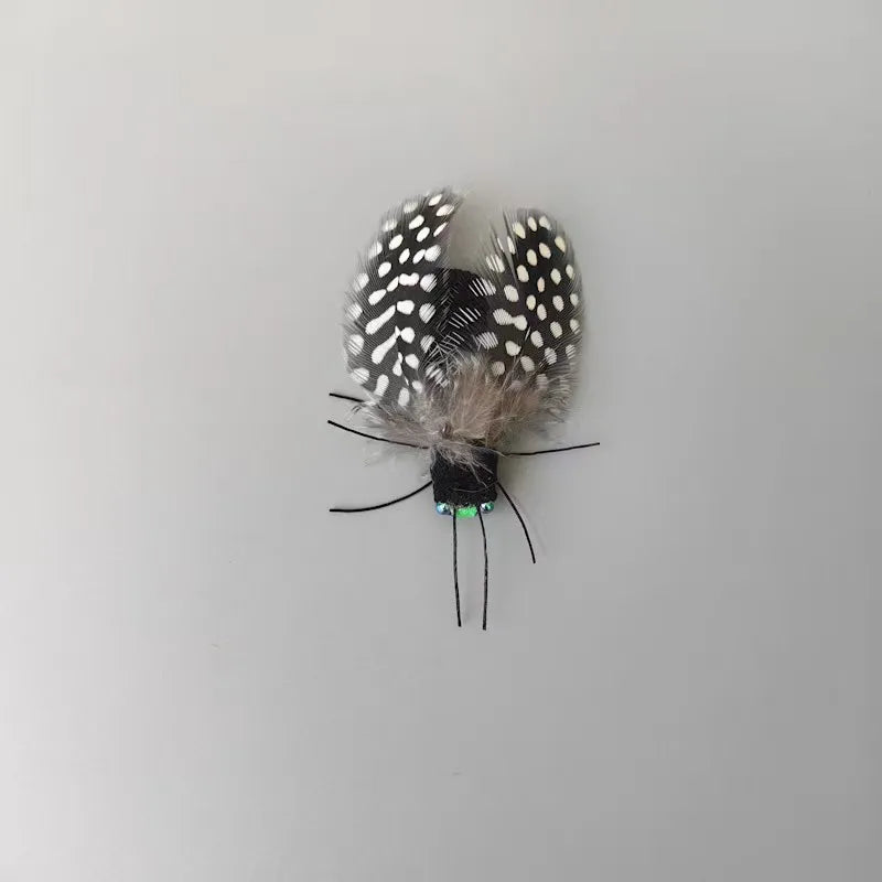 Lot de 2/3 têtes de rechange pour jouet pour chat, imitation insecte à plumes, jouet interactif pour chaton