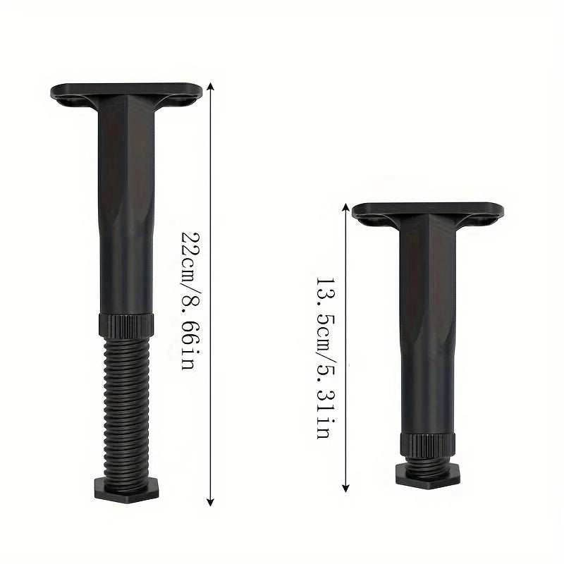 Adjustable Bed Frame Support Legs,5.31"-8.66"Heavy Duty Plastic Furniture Feet-Ideal for Beds,Sofas,Tables, with Screws Included