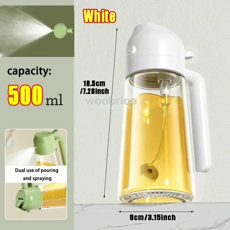 Glass Oil Spray Bottle Kitchen Oil Spray for Cooking Anti-leakage Olive Oil Storage Bottle for BBQ Salad Steak Kitchen Supplies