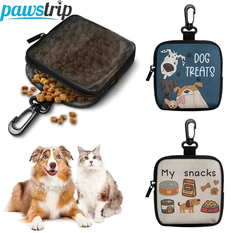 Portable Pet Dog Training Waist Bag Semi-transparent Puppy Reward Bags Outdoor Feed Storage Pouch Snack Waist Bag
