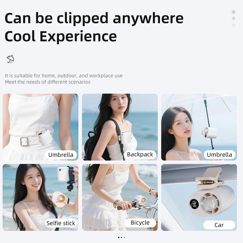 Lenovo 3 seconden snelle koeling AI slimme luchtkoeler clip-on ventilator bladloze geluidsarme halfgeleider koelclip-ventilator voor kantoor en auto