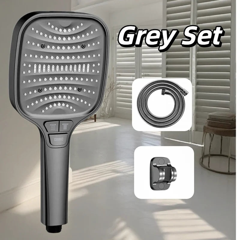 Adjustable High Power Filter Shower Head Set Bathroom Showerheads Large Water Saving Rainfall Shower Mixer Bathroom Accessory  "