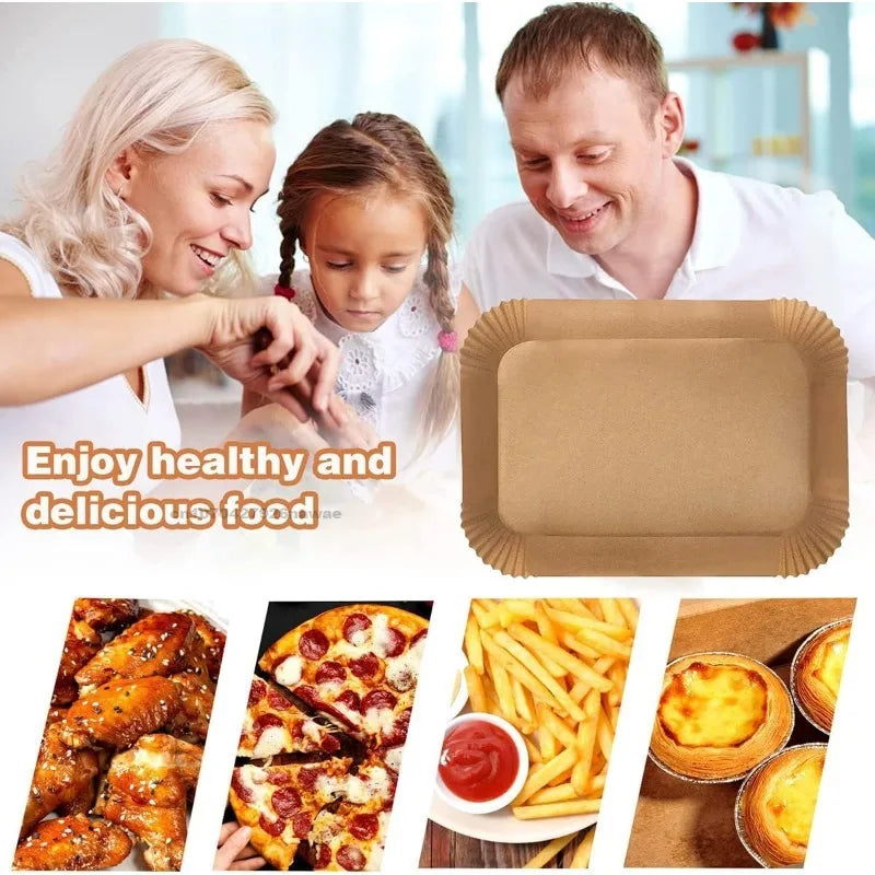 Air Fryer Cooking Baking Paper for Ninja Dual XL Foodi AF300 AF400 AF451 Disposable Paper Liner Mold Grill Cooking Accessories