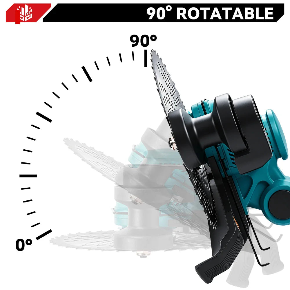 ONEVAN 9inch Brushless Electric Lawn Mower 36000RPM Grass Trimmer Foldable Cutter Garden Power Tool For Makita 18V Battery Pin