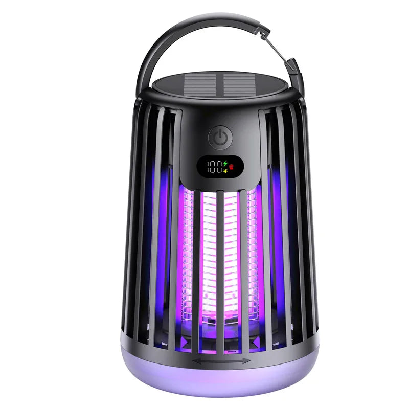 Solar Garden Light Fly Zapper Outdoor Solar Powered with Street Light ﻿ Insect Fly Trap Garden Rechargeable mosquito killer lamp