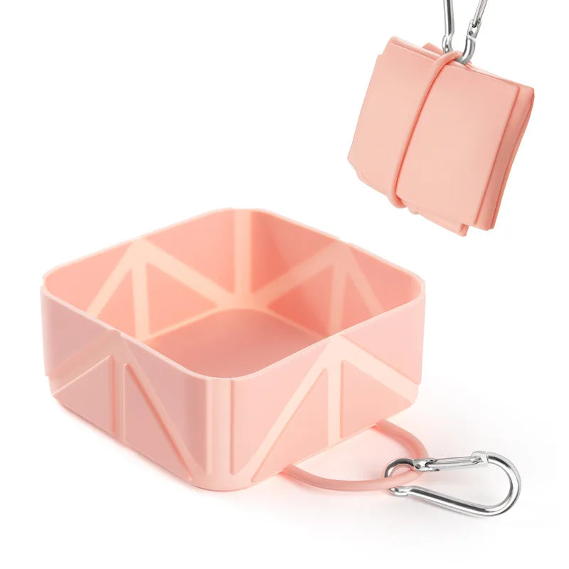 Portable Silicone Pet Dog Bowl Travel Pet Drinking Bowl for Dog Cats Folding Bowl Puppy Food Container