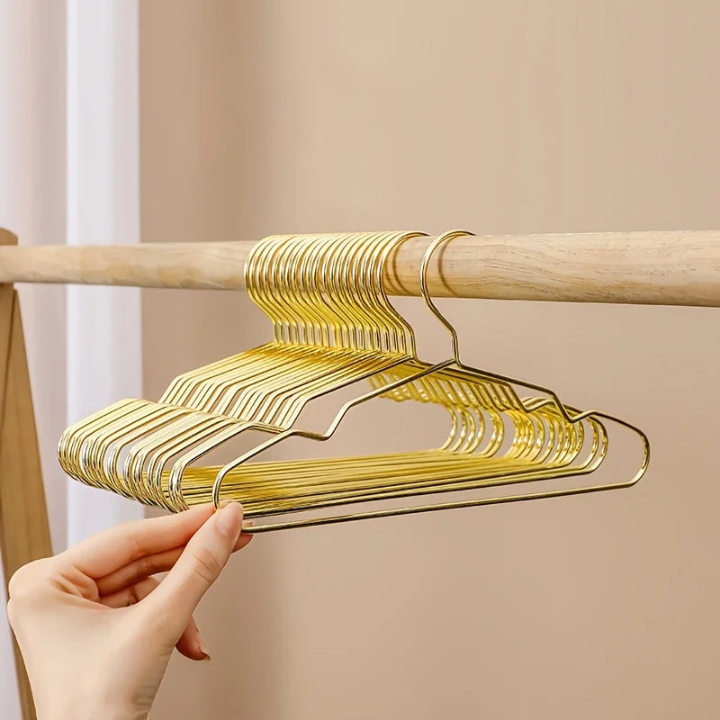 5pcs Pet Apparel Hangers Small Metal Clothes Hanger for Dog Cat Puppet Doll Pet Store Clothes Support Gold Color Mini Hanger