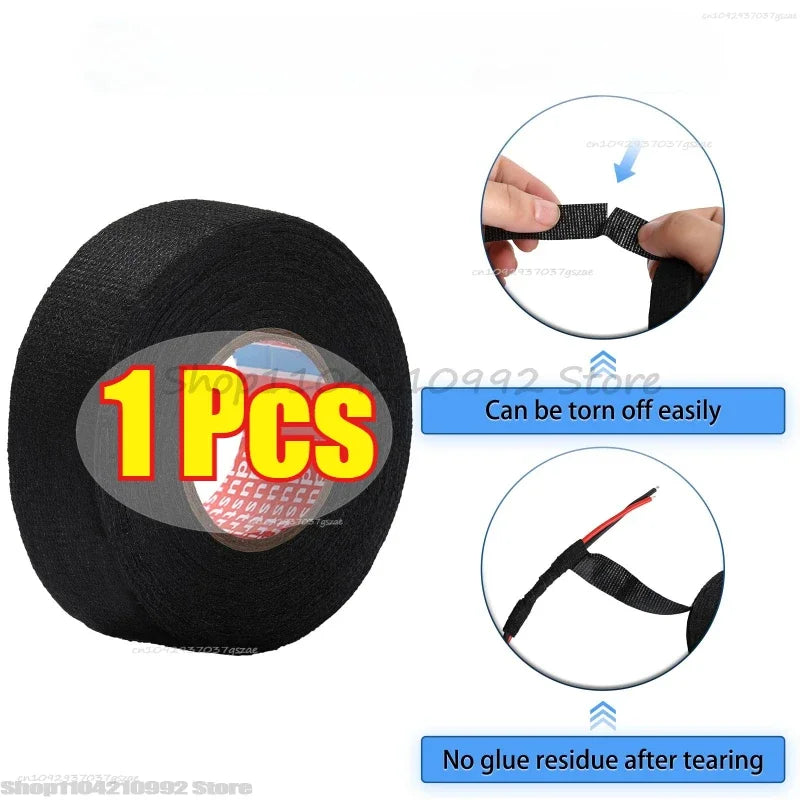 Electrical Insulating Tape Automotive Cloth Tape Waterproof Heat-resistant Harness Bundle Electrical Wiring Fabric Cloth Tapes