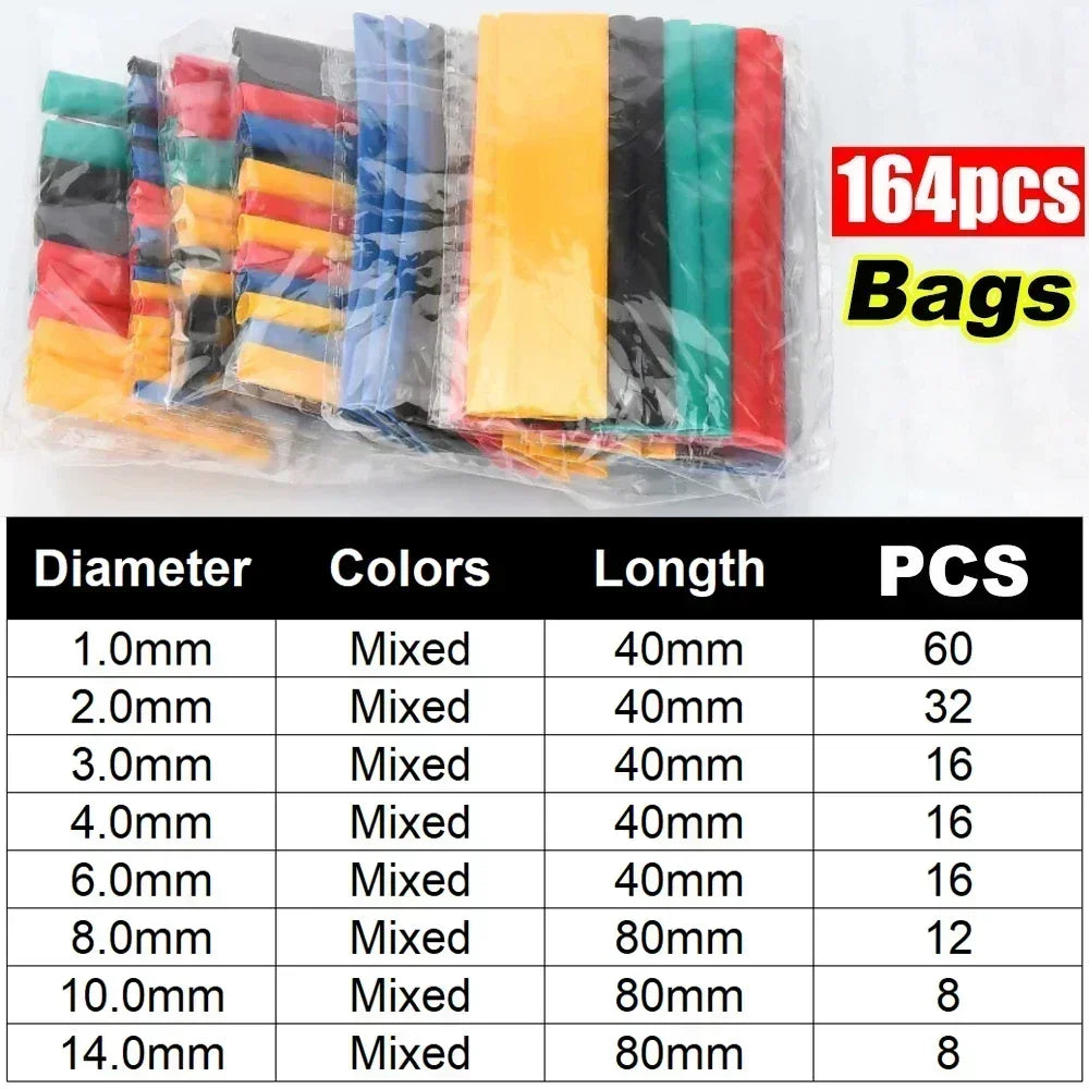 Heat Shrink Tube 2:1,wire Wrapping Sleeve,multi-color Electrically Insulated Heat Shrink Tube Set,DIY Sleeve Wrapping Cable Set