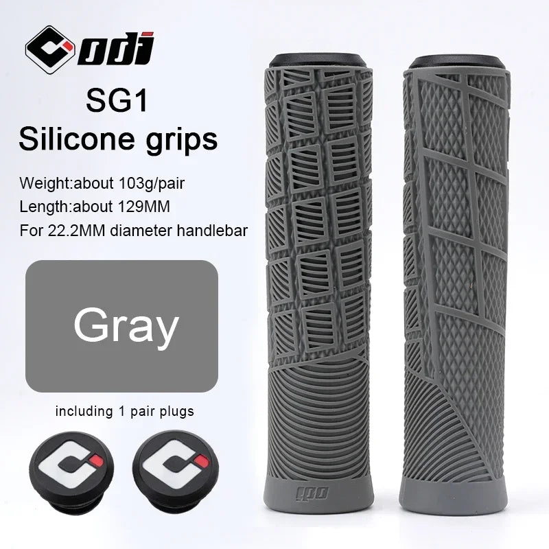 1pair MTB Silicone Bicycle Handlebar Grips Mountain Bike Grips BMX Fixie Bike Soft Grips Shockproof Cycling Parts Accessories