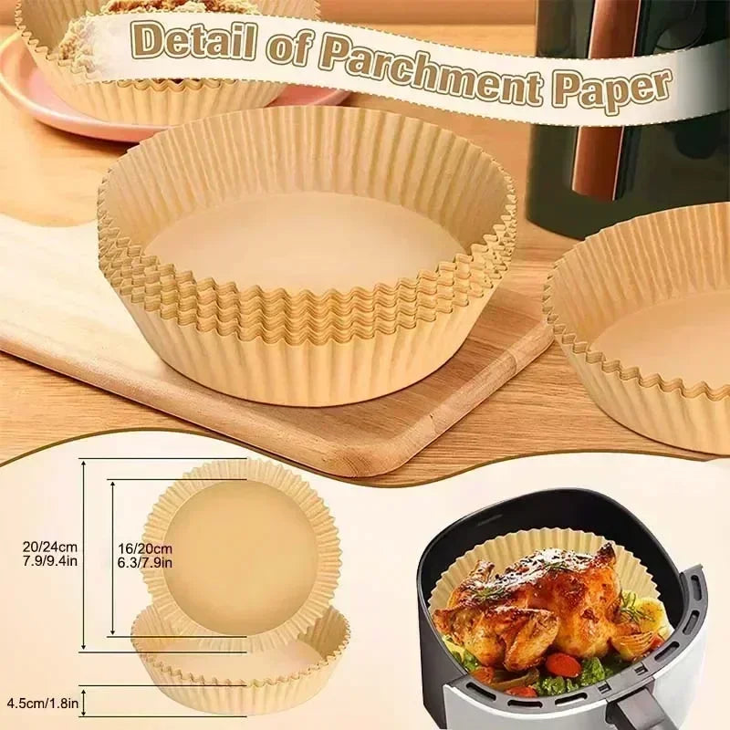 Air Fryer Paper Accessories Aerogrill Parchment Disposable Paper Baking Paper Barbecue Plate NonStick Oven Trays Air FryerPaper
