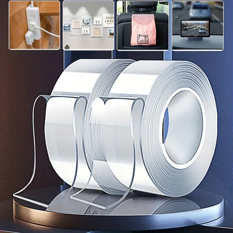 Nano Tape Super Strong Double Sided Tape Extra Strong Adhesive Non-slip Waterproof Transparent Tape for Kitchen Bathroom