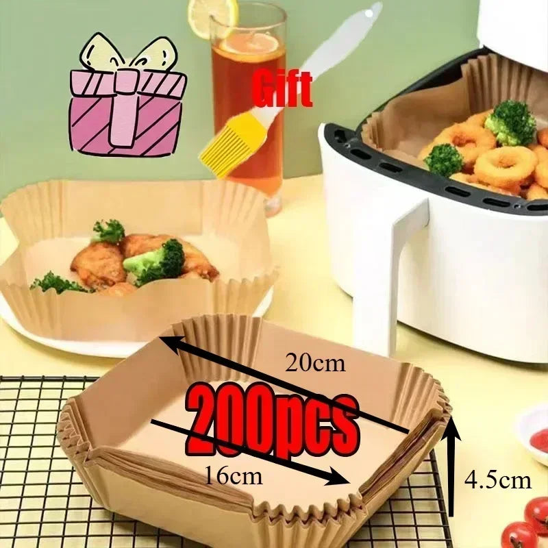 Air Fryer Paper Accessories Aerogrill Parchment Disposable Paper Baking Paper Barbecue Plate NonStick Oven Trays Air FryerPaper