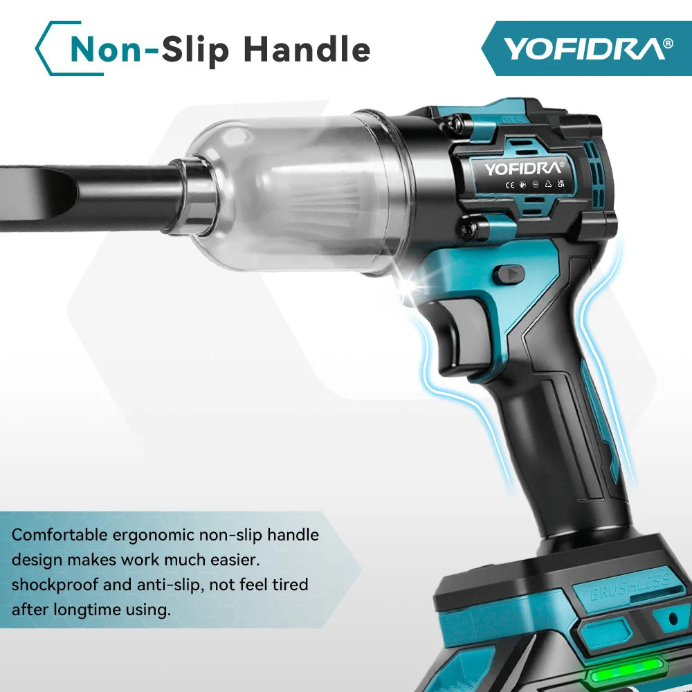 YOFIDRA 80000RPM Brushless 2IN1 Electric Turbo Fan Cordless Air Blower&Suction Leaf Snow Dust Cleaner Tool For Makita Batter Pin
