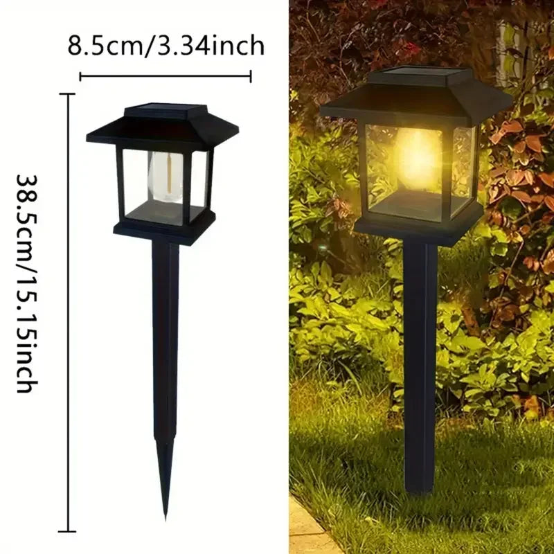 Solar Pathway Lights Outdoor LED Waterproof Solar Lights Landscape Lighting for Garden Walkway Path Yard Lawn Decor Warm White