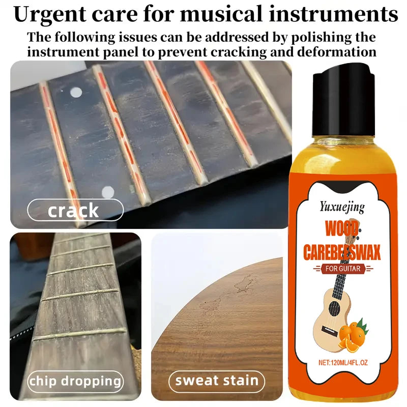 Guitar Care Oil,Maintenance Cream for Wooden Instruments,Moisturizes And Prevents Cracking,Restore The Luster,Long-Lasting Care.