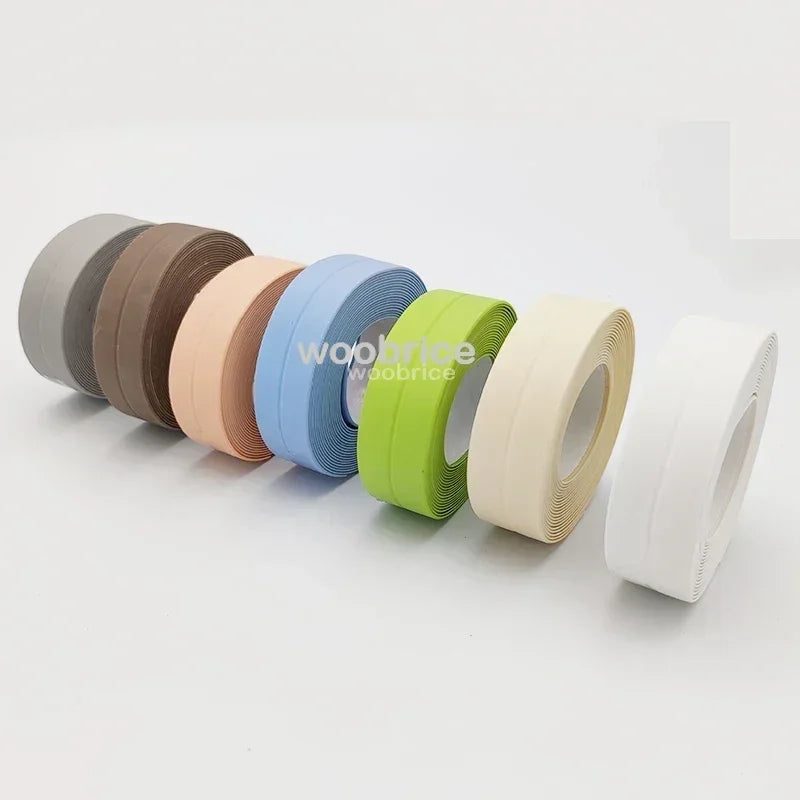 Bathroom Shower Sealing Tape PVC Bath Toilet Caulk Tape Self Adhesive Waterproof Mildew Proof Tapes For Kitchen Sink Wall Corner