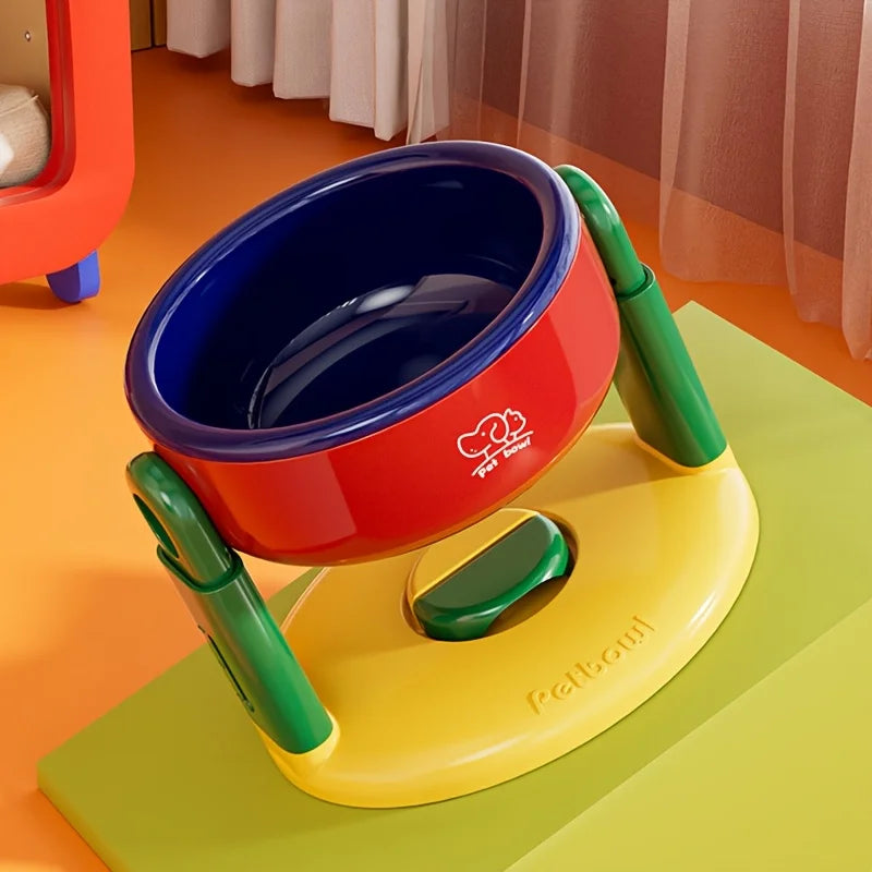 Elevated Dog Bowl Adjustable Dog Feeder Anti-Slip Large Capacity Puppy Bowl Neck Protector Cat Bowl Dog Accessories