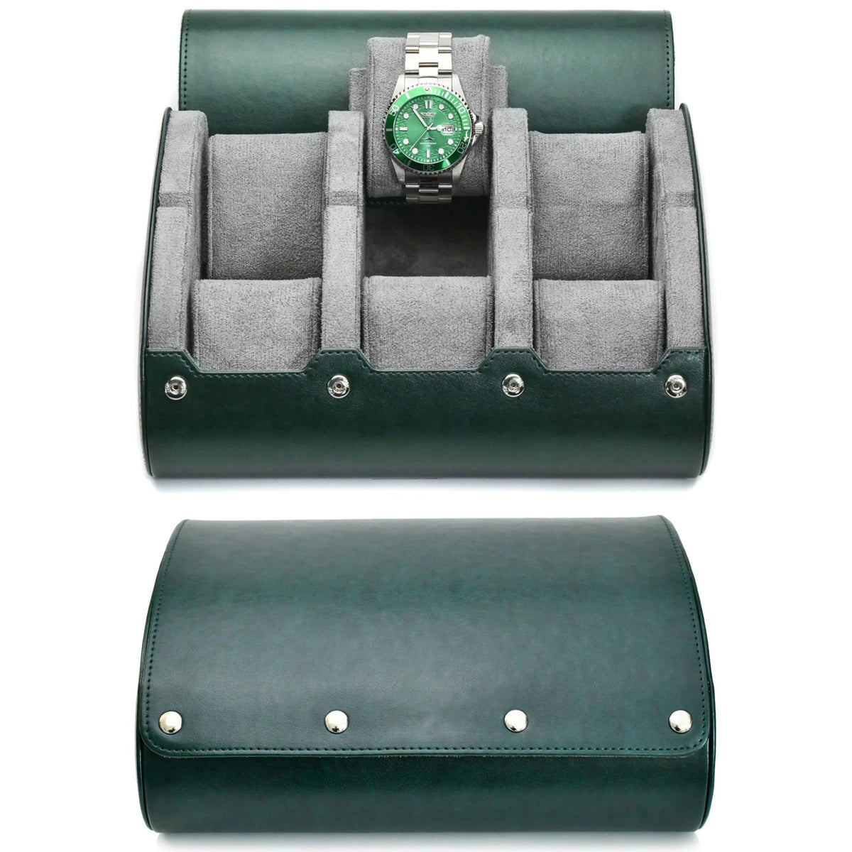 Watch Travel Case ,6 Slot Watch Roll Travel Case Organizer Display - PU Leather Watch Case - Watch Organizer  for Men & Women