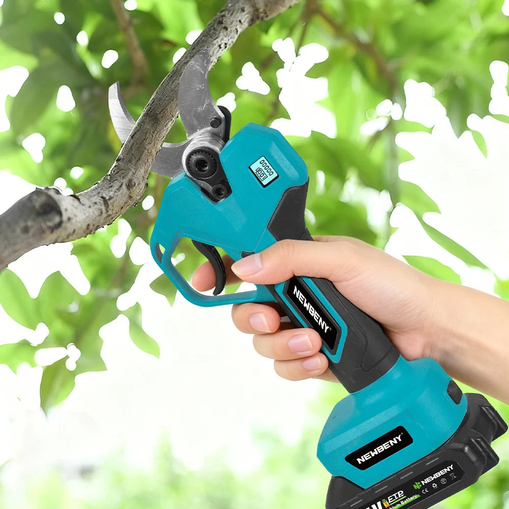 NEWBENY 65MM 2 Versnellingen Borstelloze Elektrische Schaar Draadloze Snoeischaar Fruitboomtak Elektrisch Gereedschap voor Makita Accu
