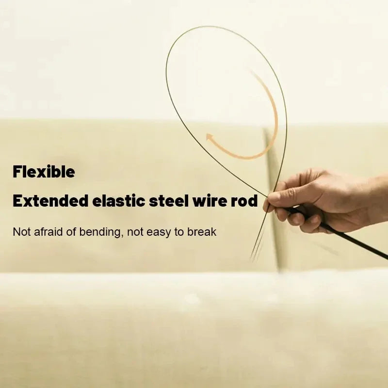 A flexible and durable steel wire rod designed to resist bending and breaking.