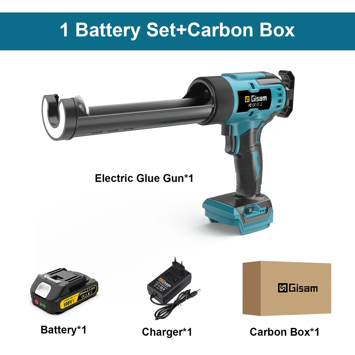 Pistolet à colle électrique Gisam, pistolet à mastic pour vitres, 6 vitesses, outil électrique sans fil pour colle à joint, compatible avec batterie Makita 18 V