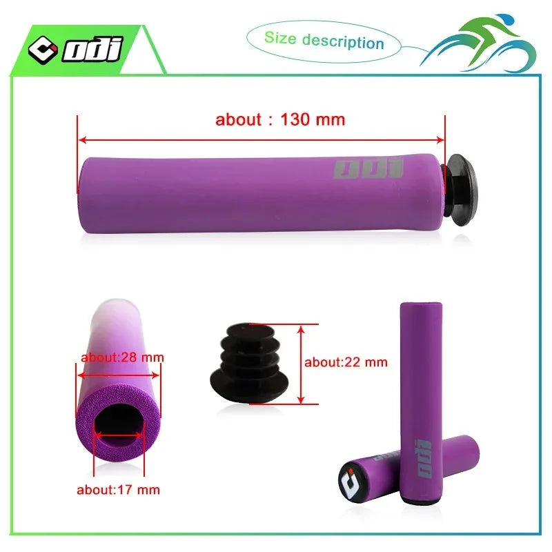 2PCS ODI MTB Silicone Grips Soft Shock Absorbing Bicycle Handlebar Covers Mountain Bike BMX Handlebar Cuffs for Fist Comfort