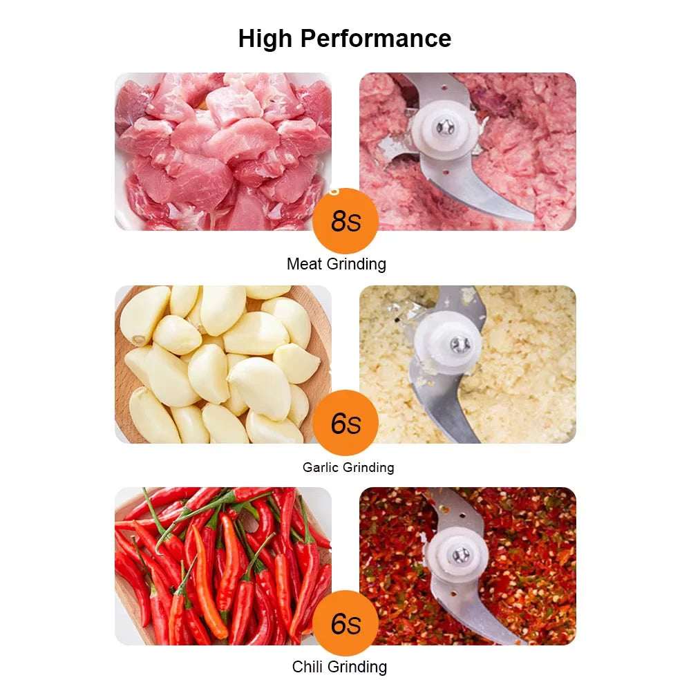 BioloMix 500W Portable Blender BPA Free 600ml Personal Mixer with Chopper Bowl Meat Grinder Baby Food Maker